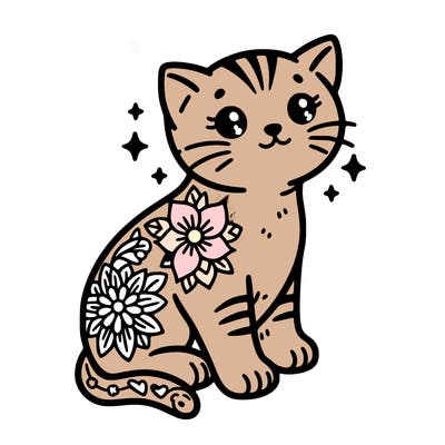 kitten tattoo