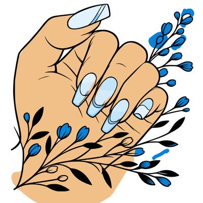 nails with french tip