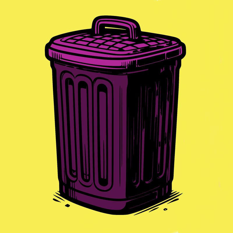 a realistic and detailed trash can