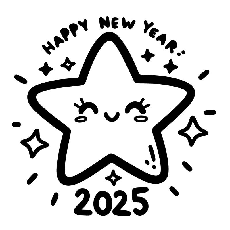 happy new year 2025 star wish