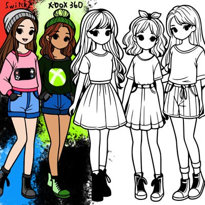 a group of five girls