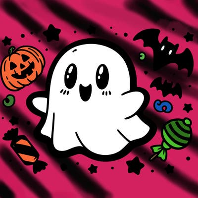 halloween cute little ghost