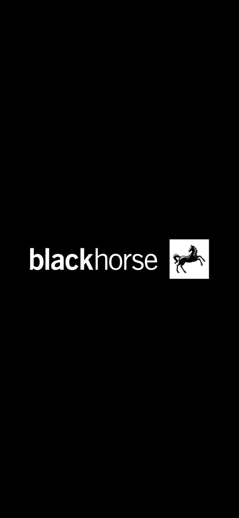 Black Horse FlexPay splash screen with the official company logo