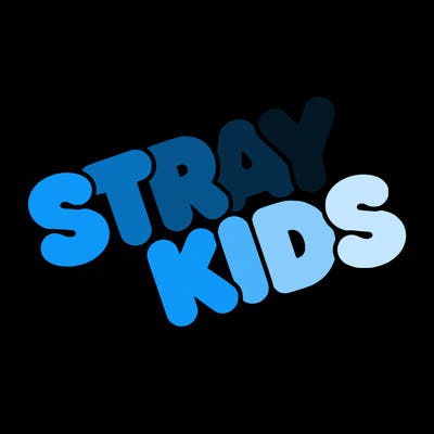bubble letters saying stray kids