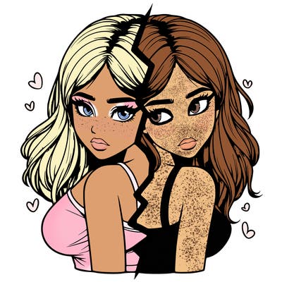 realistic girl split