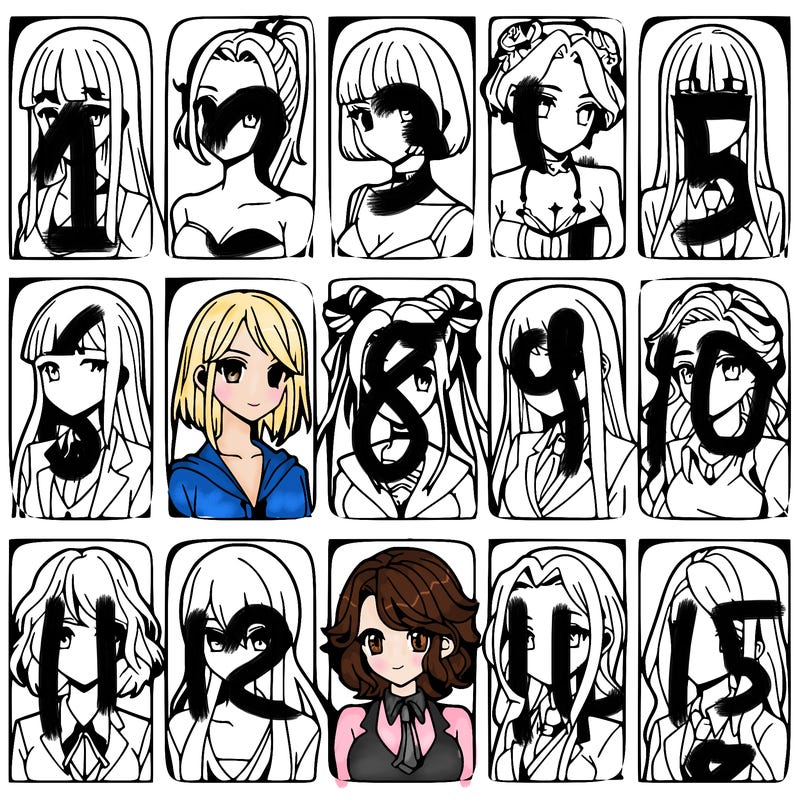 girls that look diffrent anime