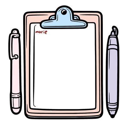 blank clip board with pen