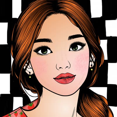 beautiful realistic asian woman