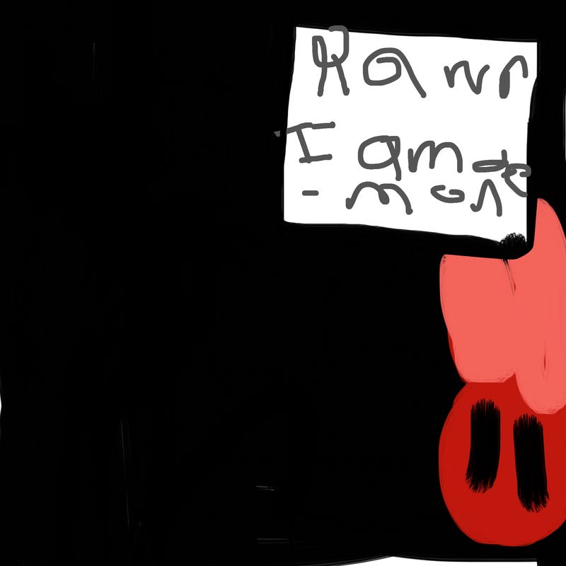 realistic girl holding up a sign