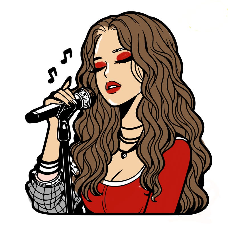 realistic female singer