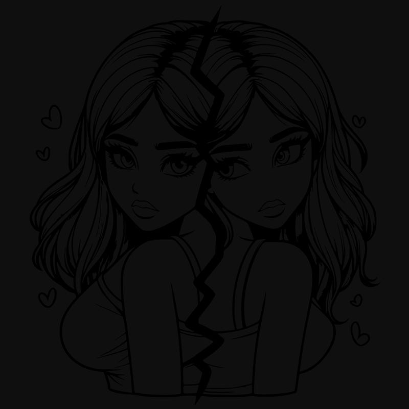 realistic girl split