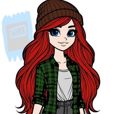 realistic version of wendy from gravity falls (pretty)
