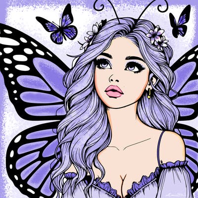 butterfly fairy realistic girl