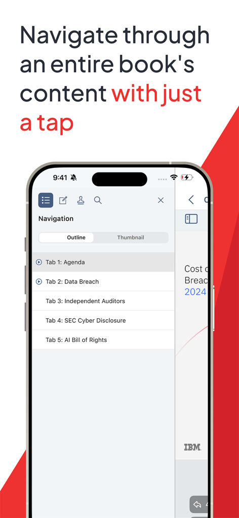 Diligent Boards app interface showing a navigation menu with board meeting topics like agenda and cyber disclosure
