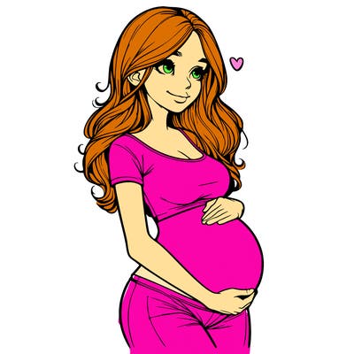 realistic pregnant girl