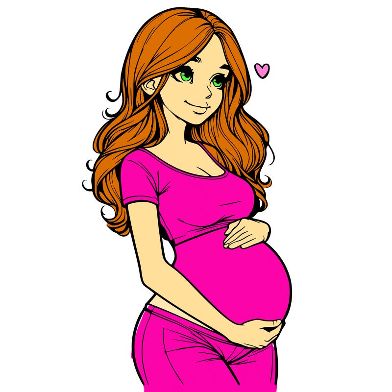 realistic pregnant girl