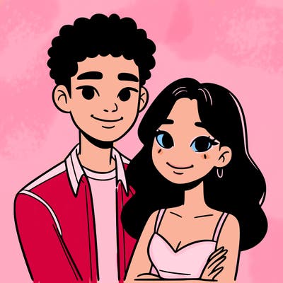 black woman and asian man couple