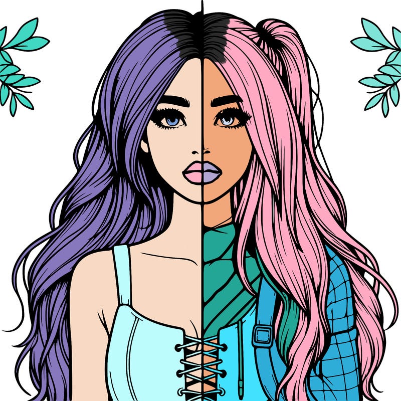 realistic girl split