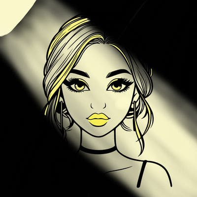 realistic girl with makeup on