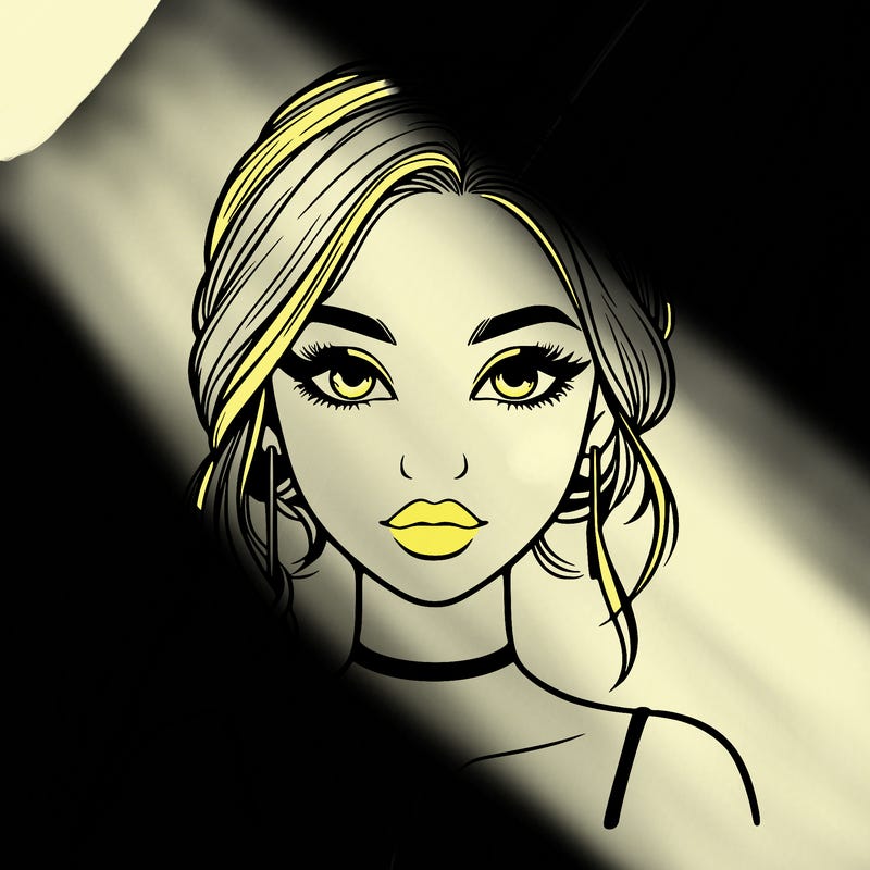 realistic girl with makeup on