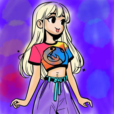 girl in a cute crop top