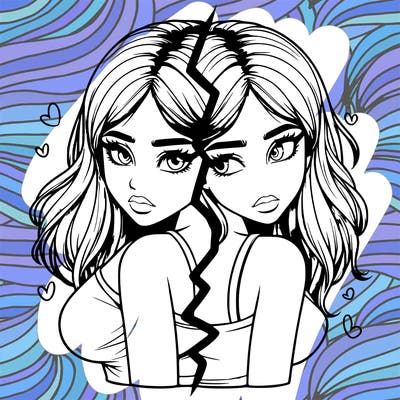 realistic girl split