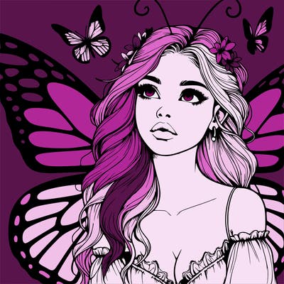 butterfly fairy realistic girl