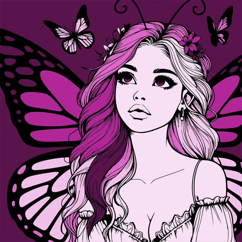 butterfly fairy realistic girl
