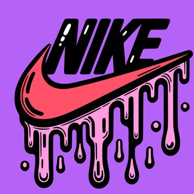 dripping nike logo