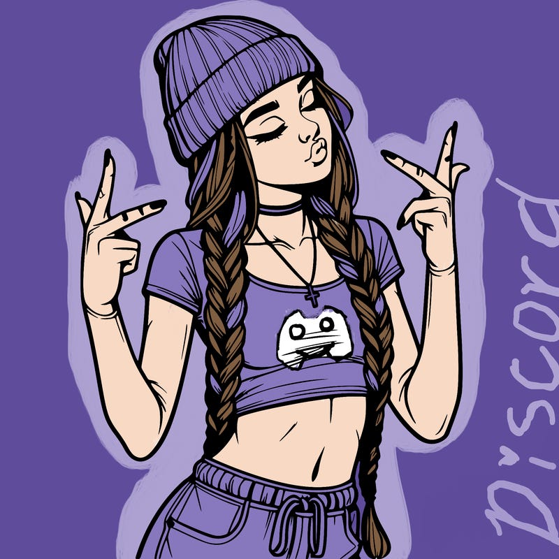 realistic teenage girl with braids and a beanie and crop top doing 🫶🏼