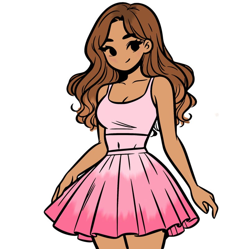 woman in a skirt and crop top