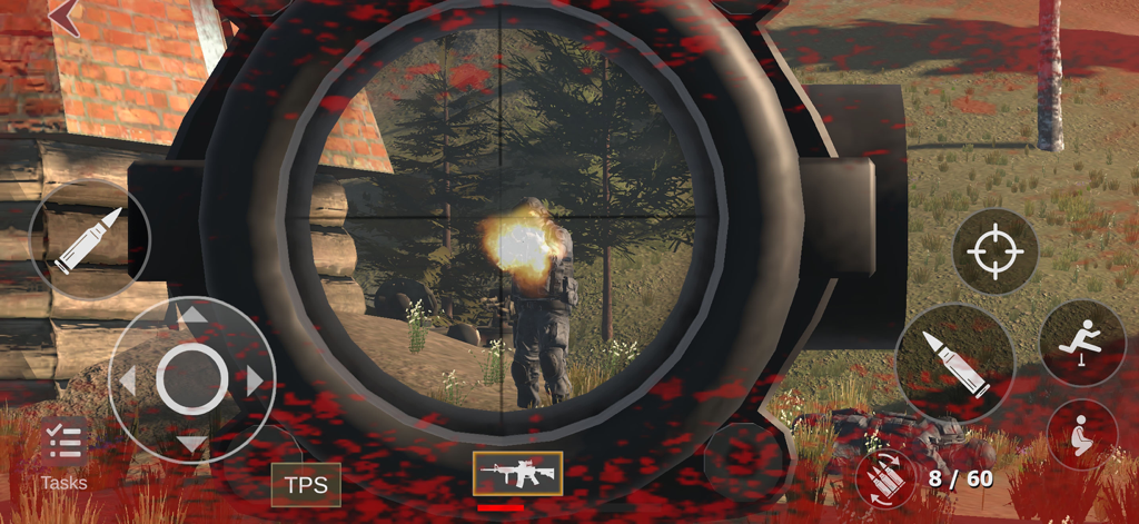 Logan - FPS Game Creator - First person shooter gameplay through a sniper scope in the Logan game creator app