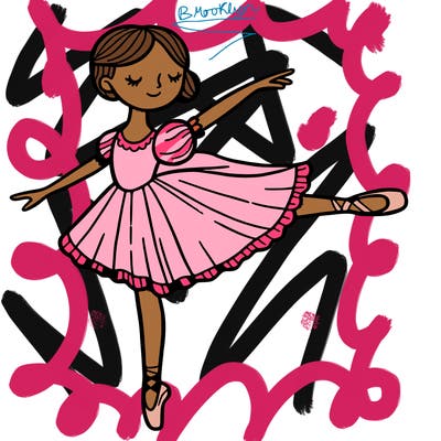 ballerina with a ballet slipper