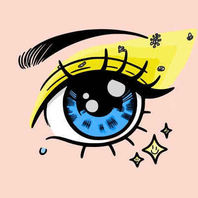 simple detailed asian eye