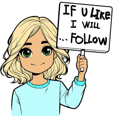 realistic girl holding up a sign