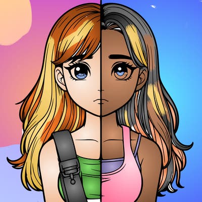 realistic girl split