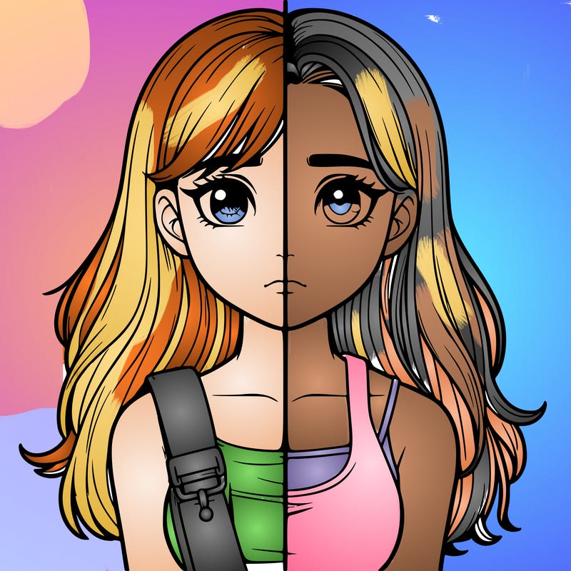 realistic girl split