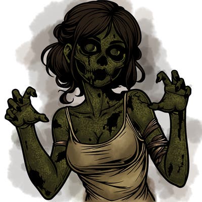 realistic zombie girl