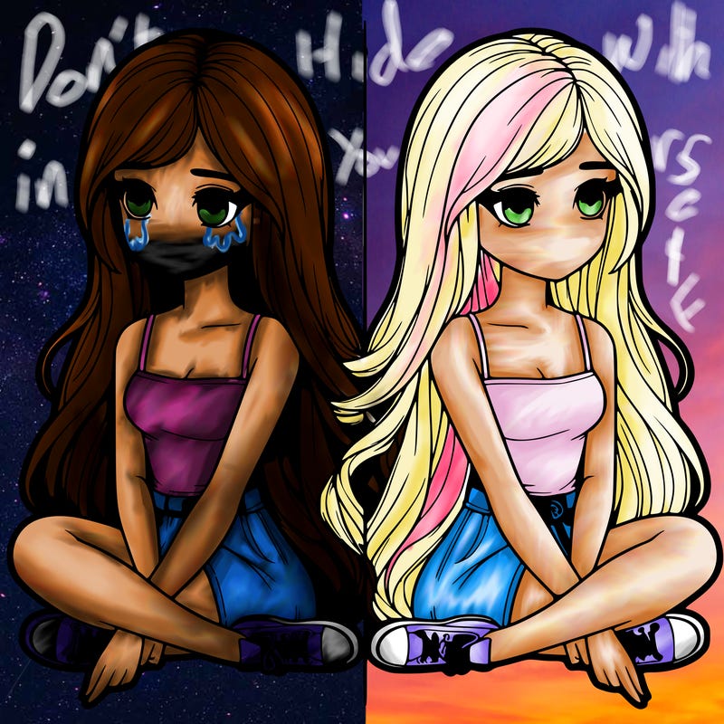 realistic girl split