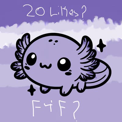 cute easy baby axolotl