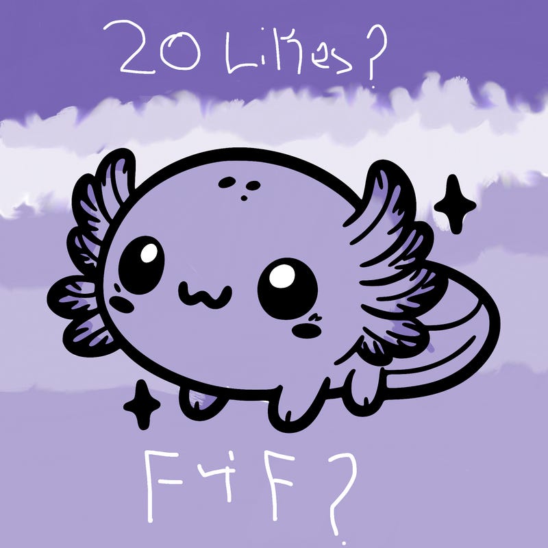 cute easy baby axolotl