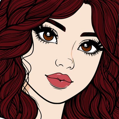 beautiful realistic girl close up to the camera with wavy hair,