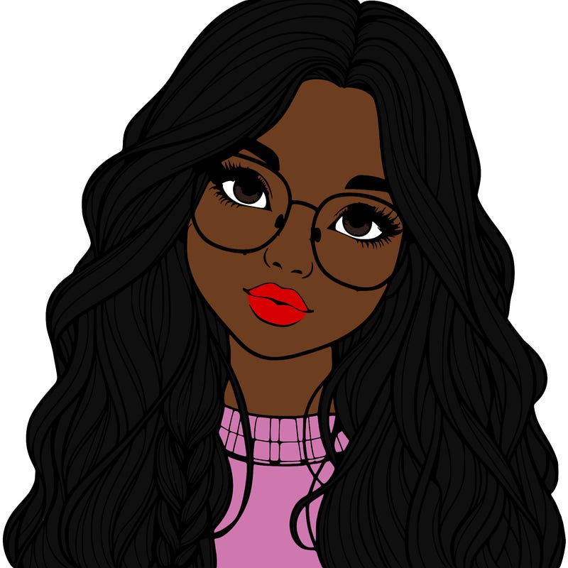 girl with long hair and freckles and glasses realistic