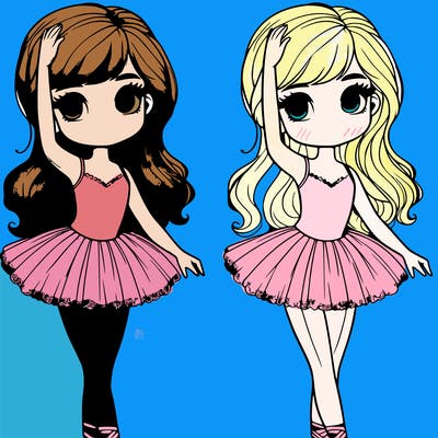 cute realistic teen girl being a ballerina