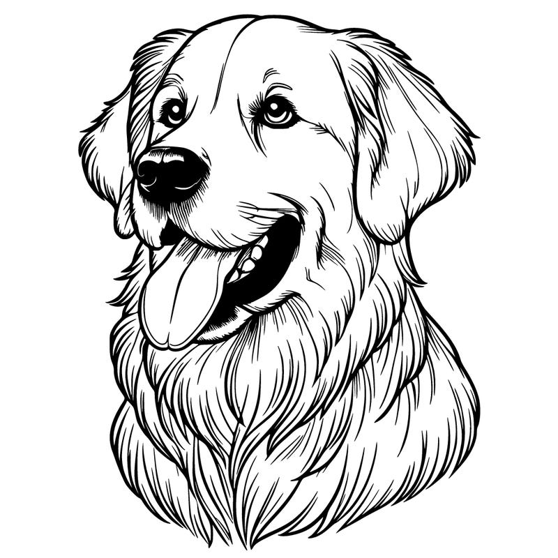 realistic golden retriever