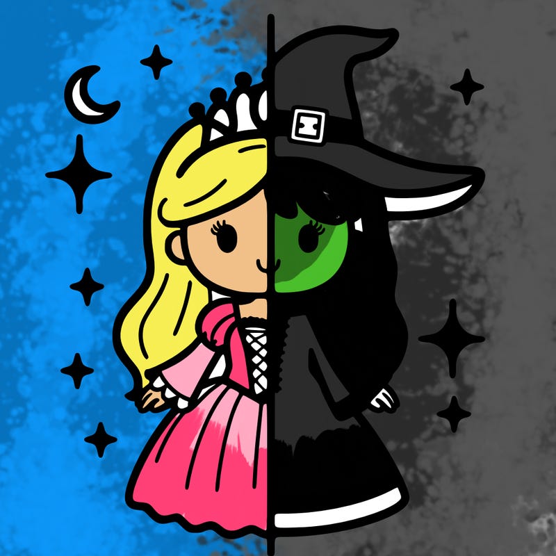 split princess and witch