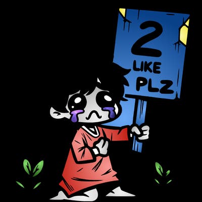 small poor toddler crying with sign that says 2 like plz