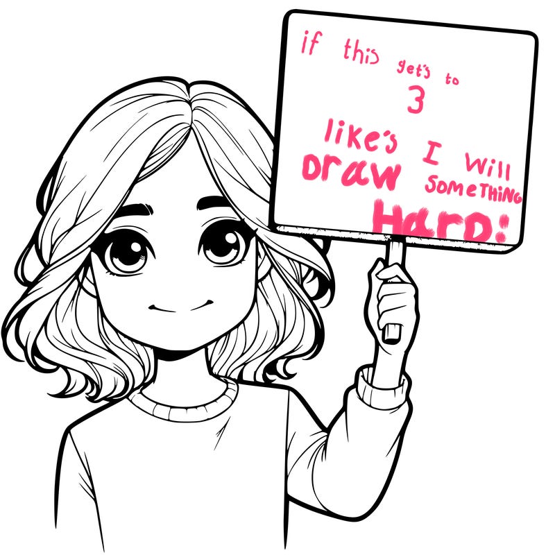 realistic girl holding up a sign