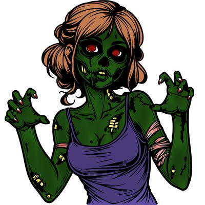 realistic zombie girl