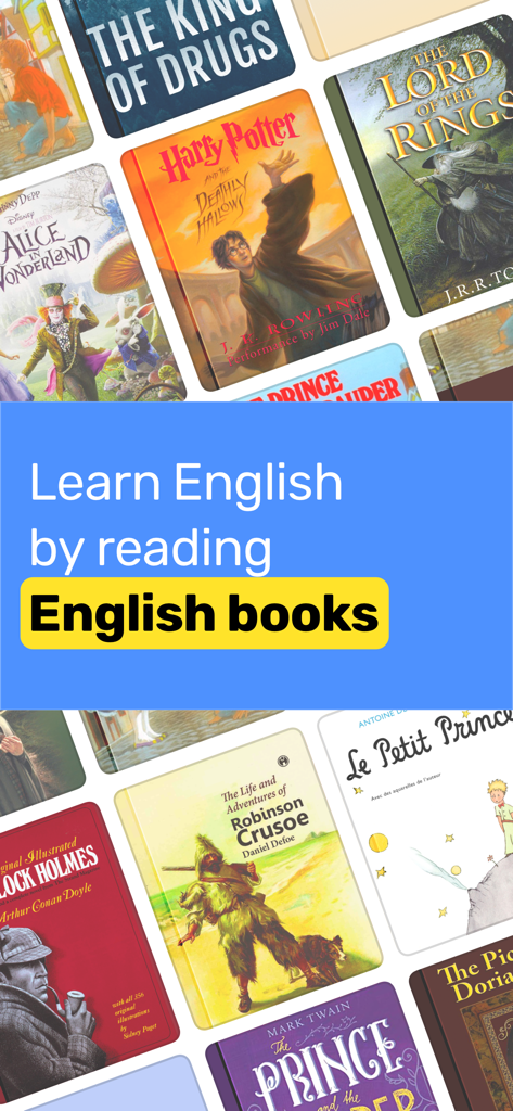 Apprendre l'anglais en lisant des livres anglais populaires